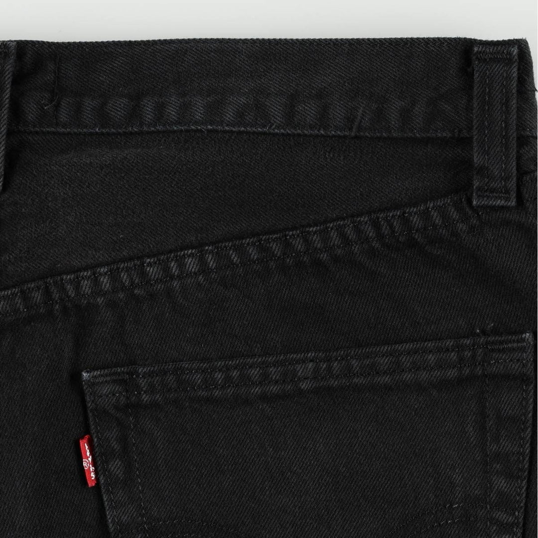 Levi's 501 Straight Leg Button-Fly Black Denim Straight Leg Jeans, Men's Size W33 (approx.) unclear black type Vintage Second Hand