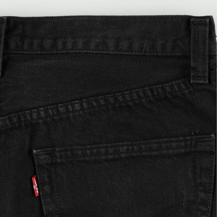 Levi's 501 Straight Leg Button-Fly Black Denim Straight Leg Jeans, Men's Size W33 (approx.) unclear black type Vintage Second Hand