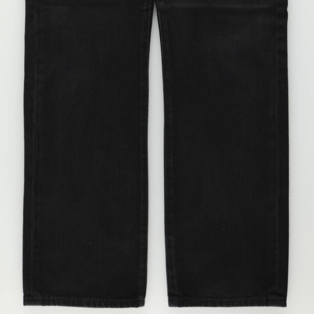Levi's 501 Straight Leg Button-Fly Black Denim Straight Leg Jeans, Men's Size W33 (approx.) unclear black type Vintage Second Hand