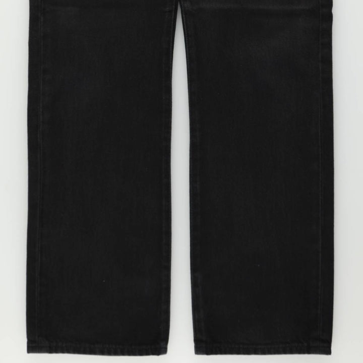 Levi's 501 Straight Leg Button-Fly Black Denim Straight Leg Jeans, Men's Size W33 (approx.) unclear black type Vintage Second Hand