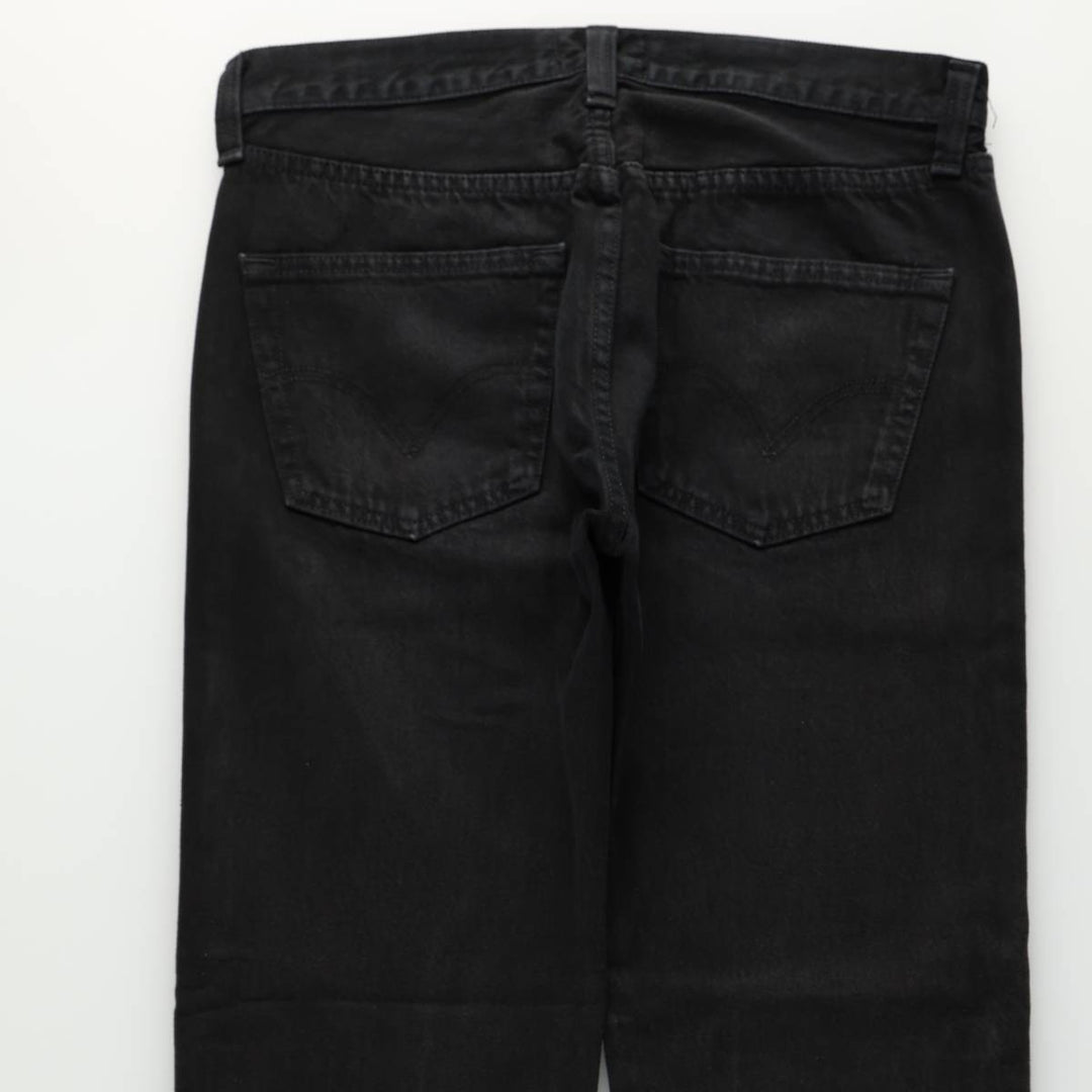 Levi's 501 Straight Leg Button-Fly Black Denim Straight Leg Jeans, Men's Size W33 (approx.) unclear black type Vintage Second Hand