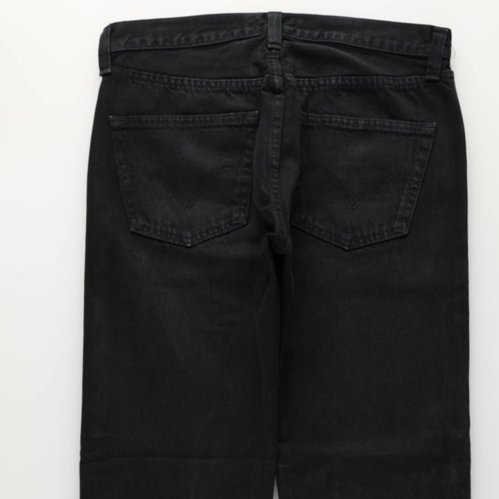 Levi's 501 Straight Leg Button-Fly Black Denim Straight Leg Jeans, Men's Size W33 (approx.) unclear black type Vintage Second Hand
