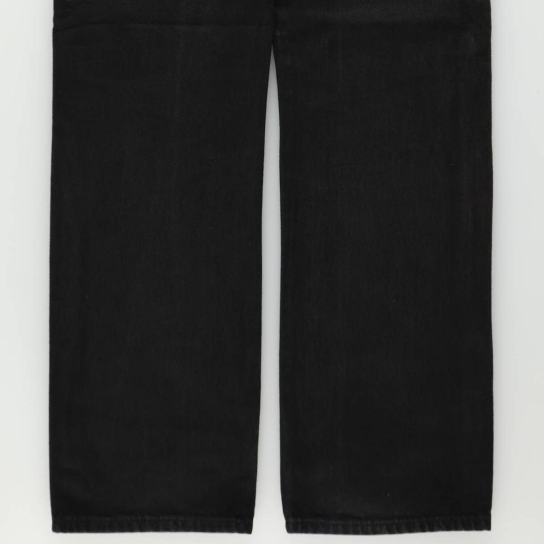 Levi's 501 Straight Leg Button-Fly Black Denim Straight Leg Jeans, Men's Size W33 (approx.) unclear black type Vintage Second Hand