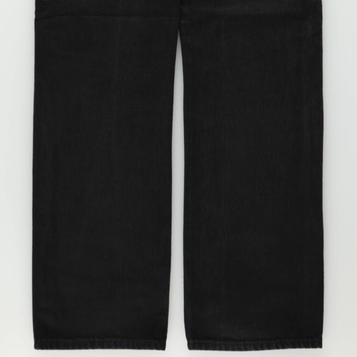 Levi's 501 Straight Leg Button-Fly Black Denim Straight Leg Jeans, Men's Size W33 (approx.) unclear black type Vintage Second Hand