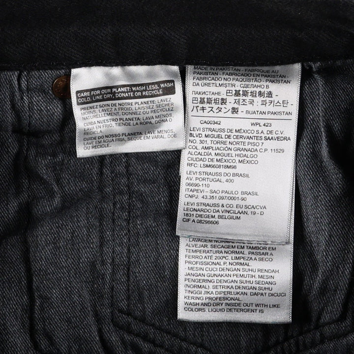 Levi's 501 Black Denim Straight Denim Pants for Men, W32 equivalent cotton black type Vintage Second Hand