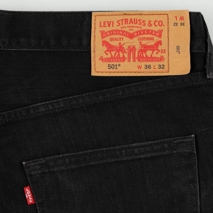 Levi's 501-0638 Black Denim Straight Leg Jeans, Men's Size W37 (approx.) cotton black type Vintage Second Hand