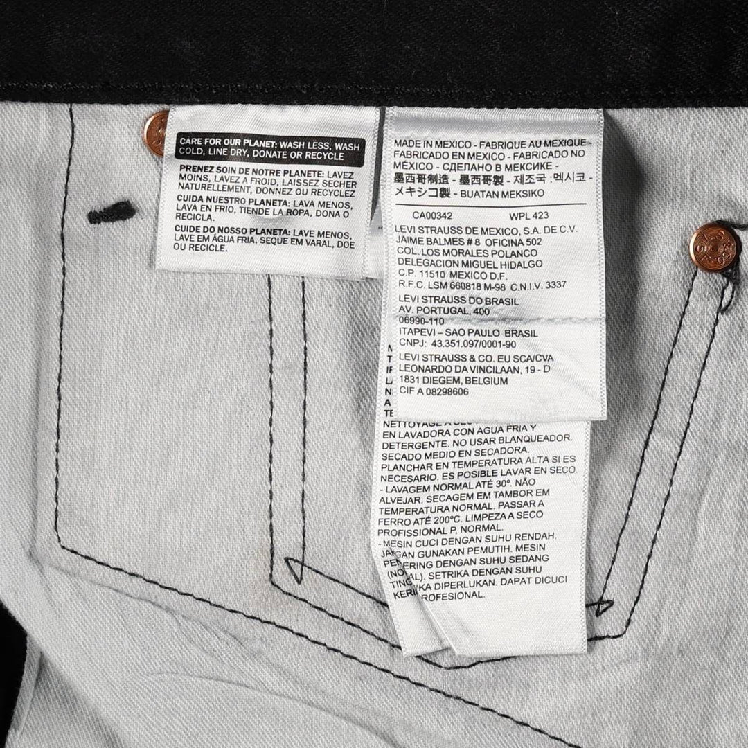 Levi's 501-0638 Black Denim Straight Leg Jeans, Men's Size W37 (approx.) cotton black type Vintage Second Hand