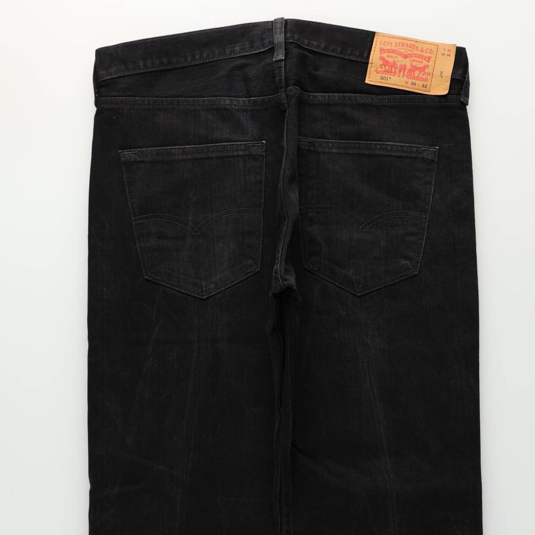 Levi's 501-0638 Black Denim Straight Leg Jeans, Men's Size W37 (approx.) cotton black type Vintage Second Hand