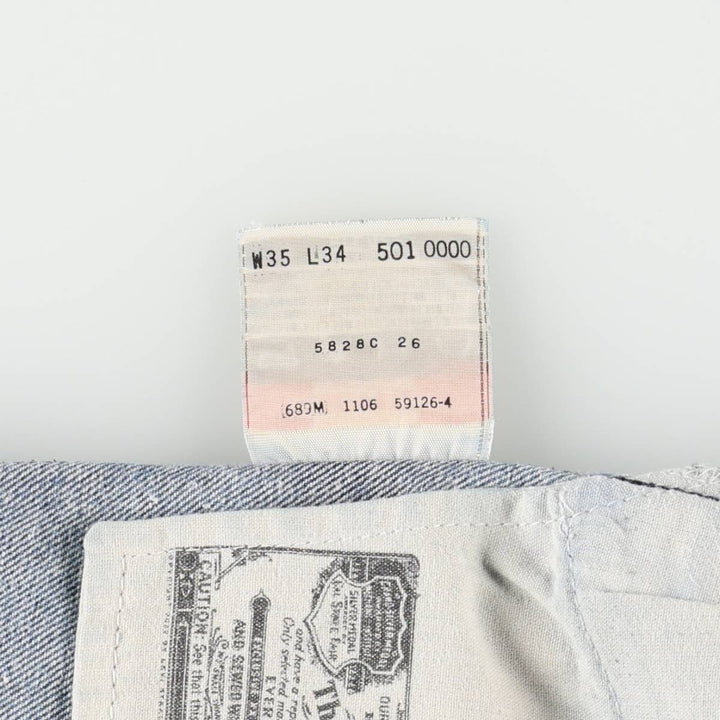 2000'S Levi's 501 0000 Straight Denim Pants, Men's W34 (approx.) cotton blue type Vintage Second Hand