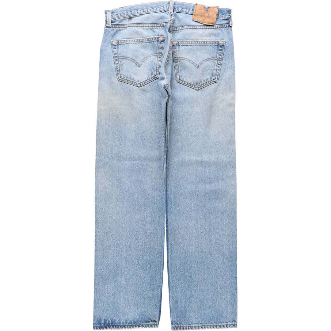 00'S Levi's 501 straight denim pants for men, size W32 cotton blue type Vintage Second Hand