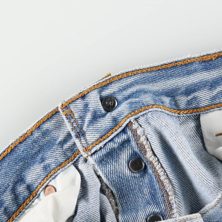 00'S Levi's 501 straight denim pants for men, size W32 cotton blue type Vintage Second Hand