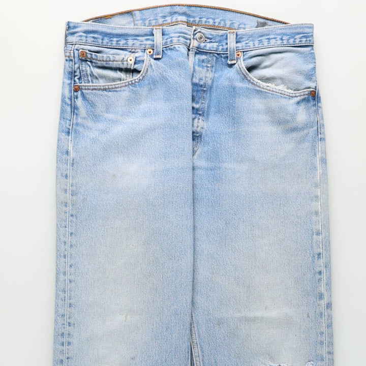 00'S Levi's 501 straight denim pants for men, size W32 cotton blue type Vintage Second Hand