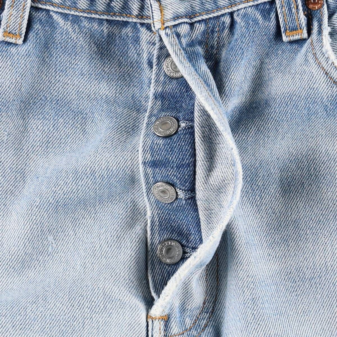 1990'S Levi's 501 Straight Denim Pants, Made in USA, Men's Size W33 (approx.), Vintage cotton Blue type light blue Vintage Second Hand