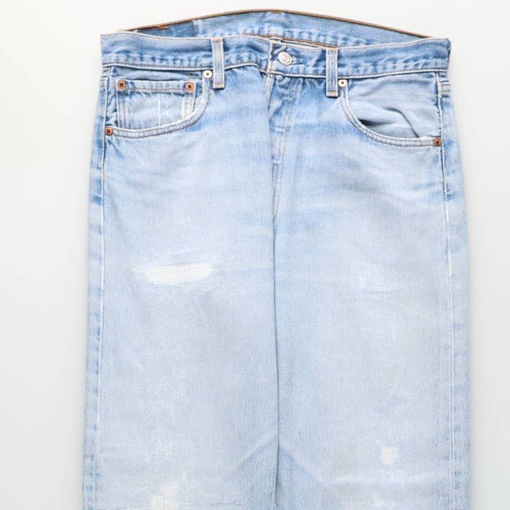 1990'S Levi's 501 Straight Denim Pants, Made in USA, Men's Size W33 (approx.), Vintage cotton Blue type light blue Vintage Second Hand