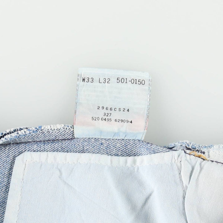 1990'S Levi's 501-0150 Straight Denim Pants, Made in USA, Men's Size W32 (approx.), Vintage cotton blue type Vintage Second Hand