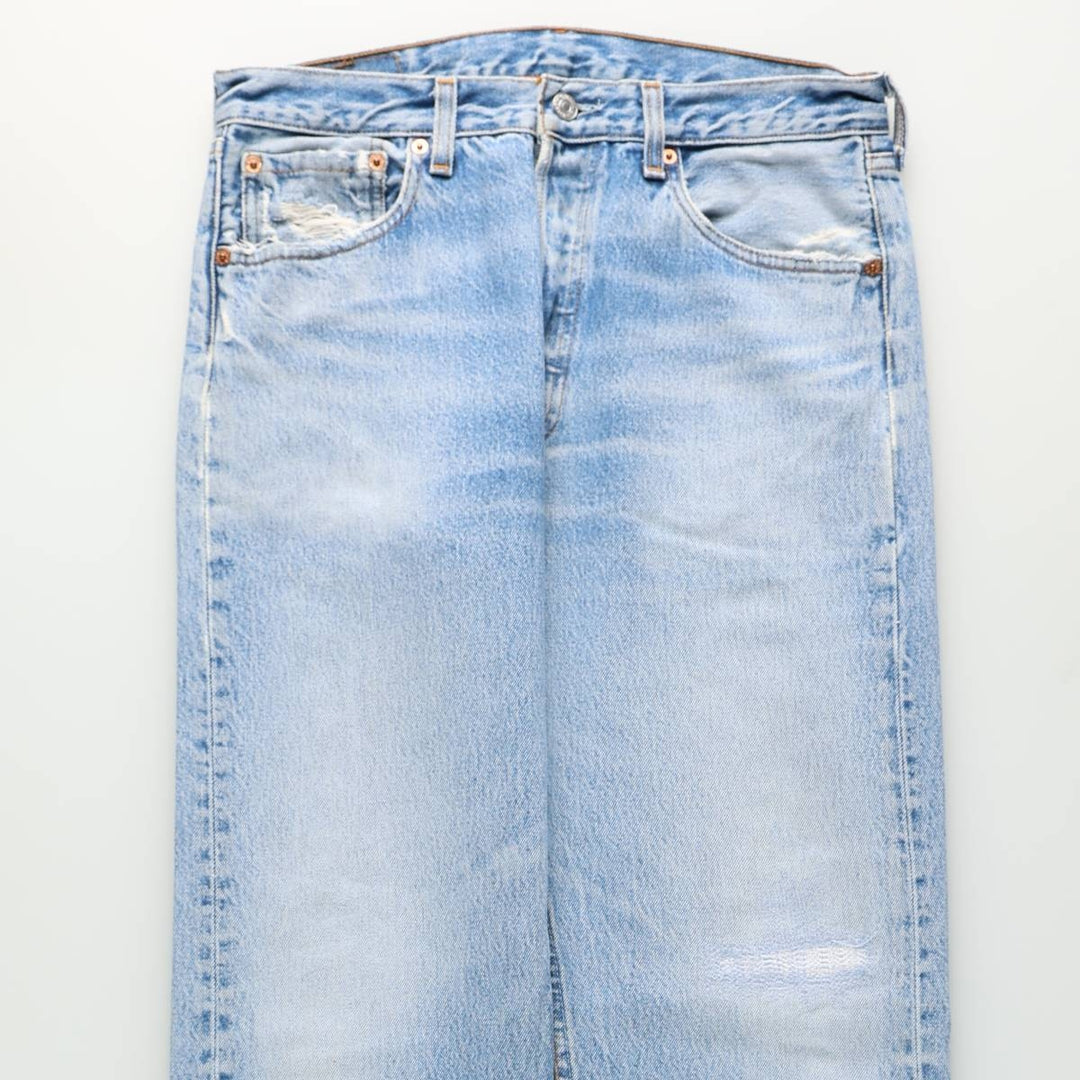 90'S Levi's 501-0115 Straight Denim Pants Made in USA Men's W32 Vintage cotton Blue type light blue Vintage Second Hand