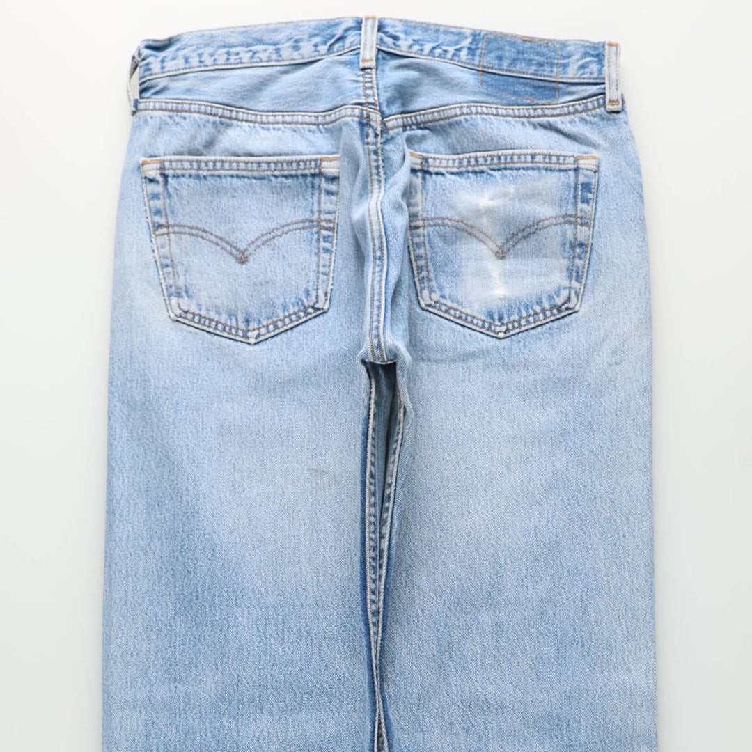 90'S Levi's 501-0115 Straight Denim Pants Made in USA Men's W32 Vintage cotton Blue type light blue Vintage Second Hand