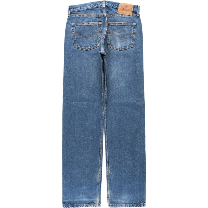 2000'S Levi's 501 0115 Straight Denim Pants, Made in USA, Men's Size W32 (approx.) cotton blue type Vintage Second Hand