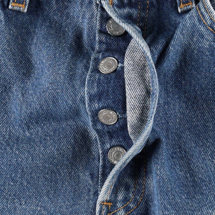 2000'S Levi's 501 0115 Straight Denim Pants, Made in USA, Men's Size W32 (approx.) cotton blue type Vintage Second Hand