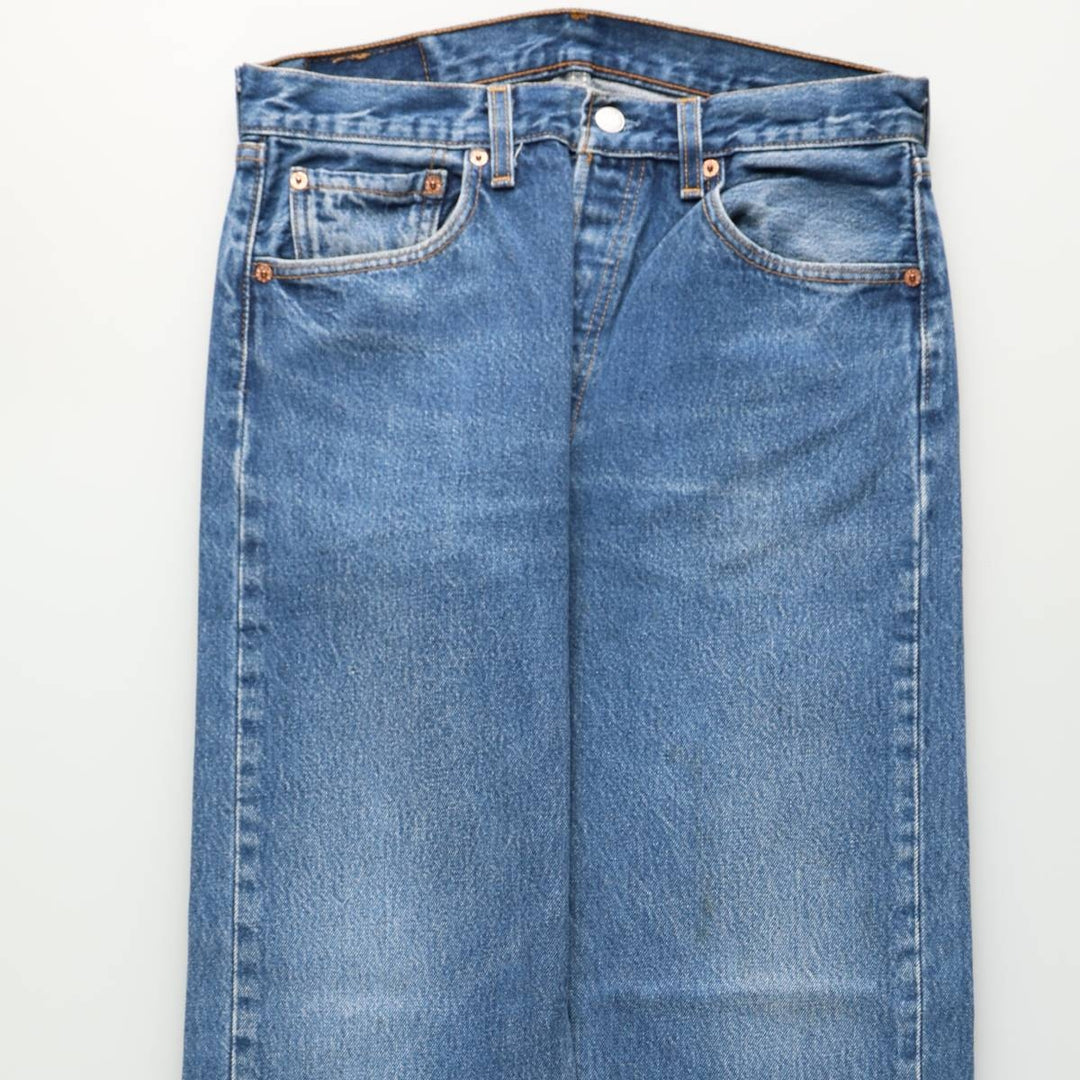 2000'S Levi's 501 0115 Straight Denim Pants, Made in USA, Men's Size W32 (approx.) cotton blue type Vintage Second Hand