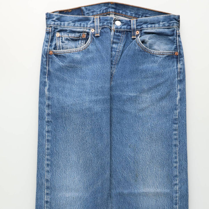 2000'S Levi's 501 0115 Straight Denim Pants, Made in USA, Men's Size W32 (approx.) cotton blue type Vintage Second Hand