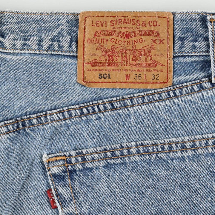 1990'S Levi's 501-118 Straight Denim Pants, Made in USA, Men's W35 (approx.), Vintage cotton blue type Vintage Second Hand