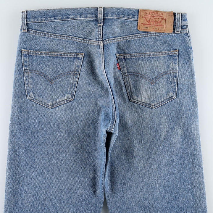 90'S Levi's 501-0134 Straight Denim Pants, Made in USA, Men's, Size 37, Vintage cotton blue type Vintage Second Hand