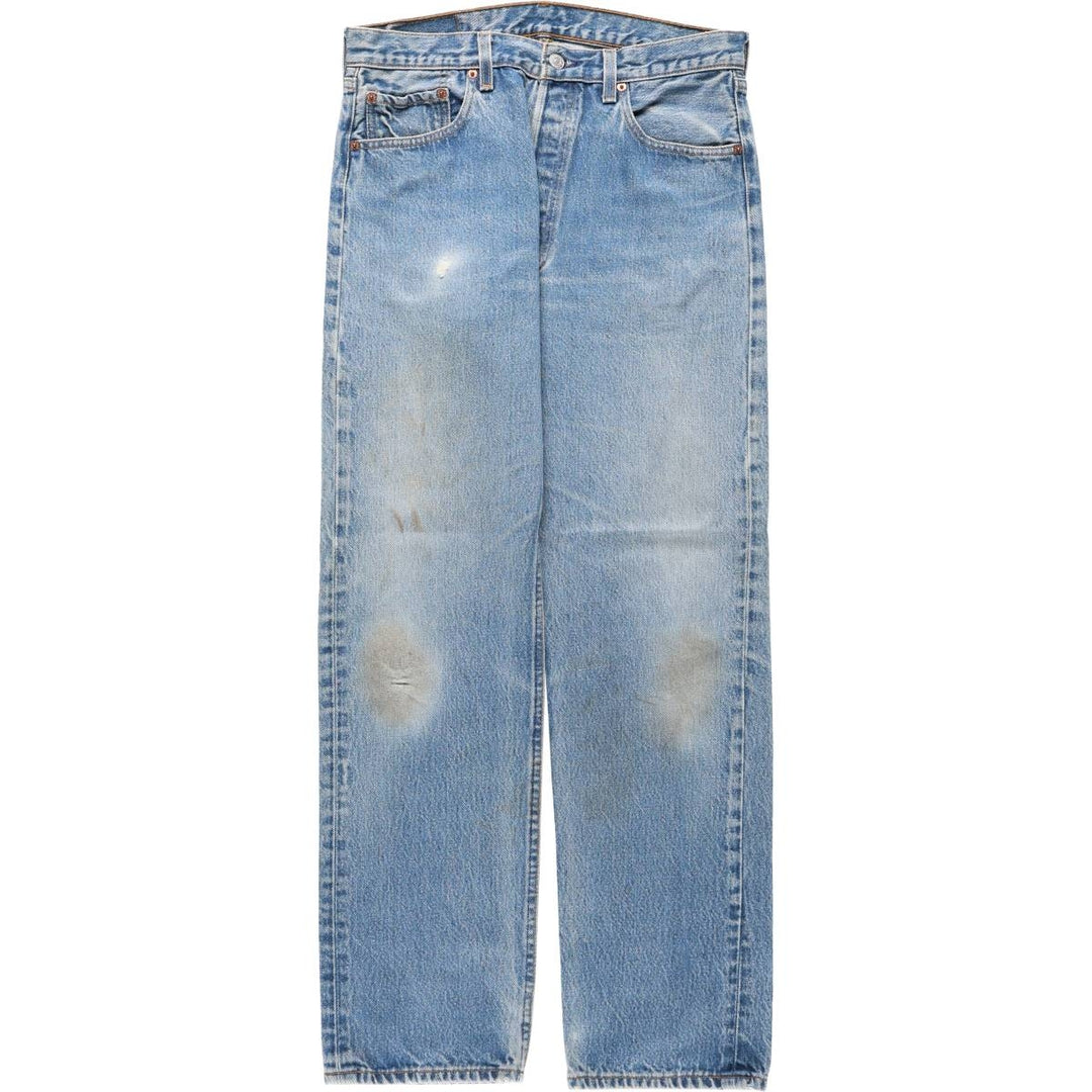 1990'S Levi's 501 0000 Straight Denim Pants, Made in USA, Men's Size W32 (approx.), Vintage cotton blue type Vintage Second Hand