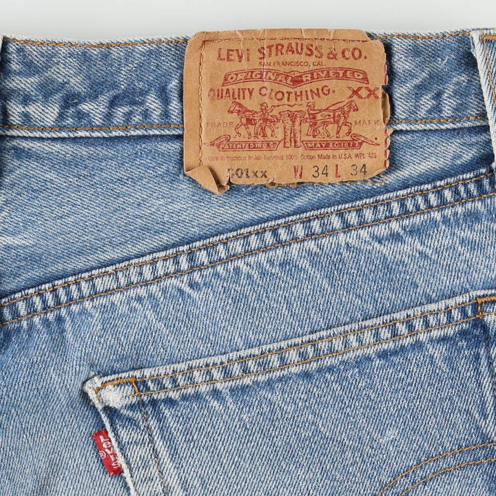 1990'S Levi's 501 0000 Straight Denim Pants, Made in USA, Men's Size W32 (approx.), Vintage cotton blue type Vintage Second Hand