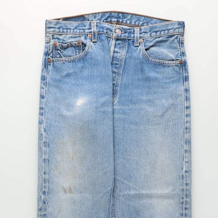 1990'S Levi's 501 0000 Straight Denim Pants, Made in USA, Men's Size W32 (approx.), Vintage cotton blue type Vintage Second Hand