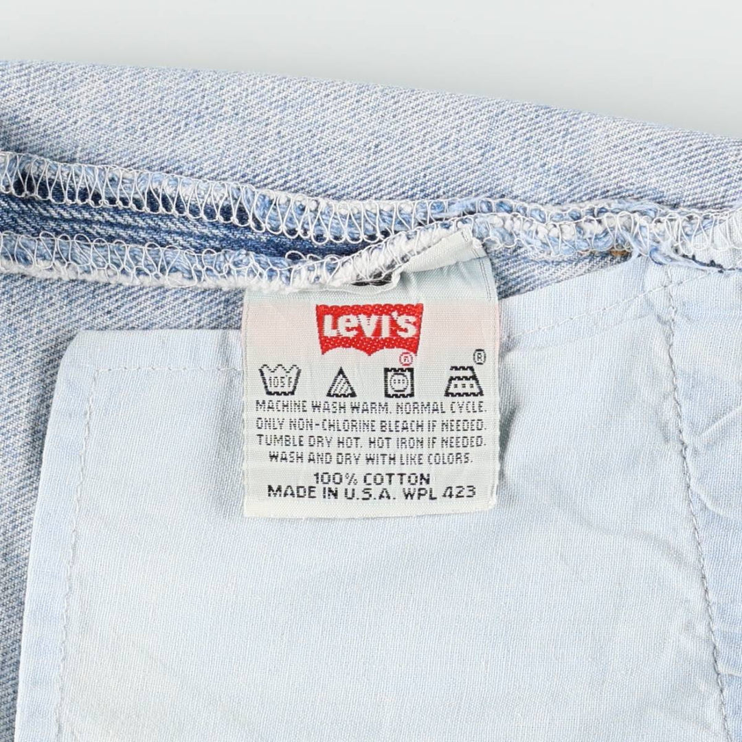 90'S Levi's 501-0193 Straight Denim Pants Made in USA Men's W32 Vintage cotton blue type Vintage Second Hand
