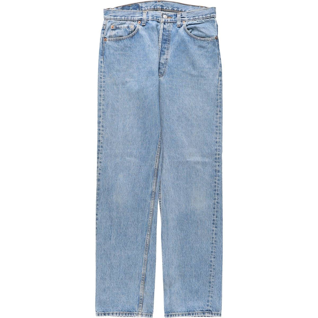 Levi's 501-0191 Straight Denim Pants, Made in USA, Men's Size W34 (approx.) cotton blue type Vintage Second Hand