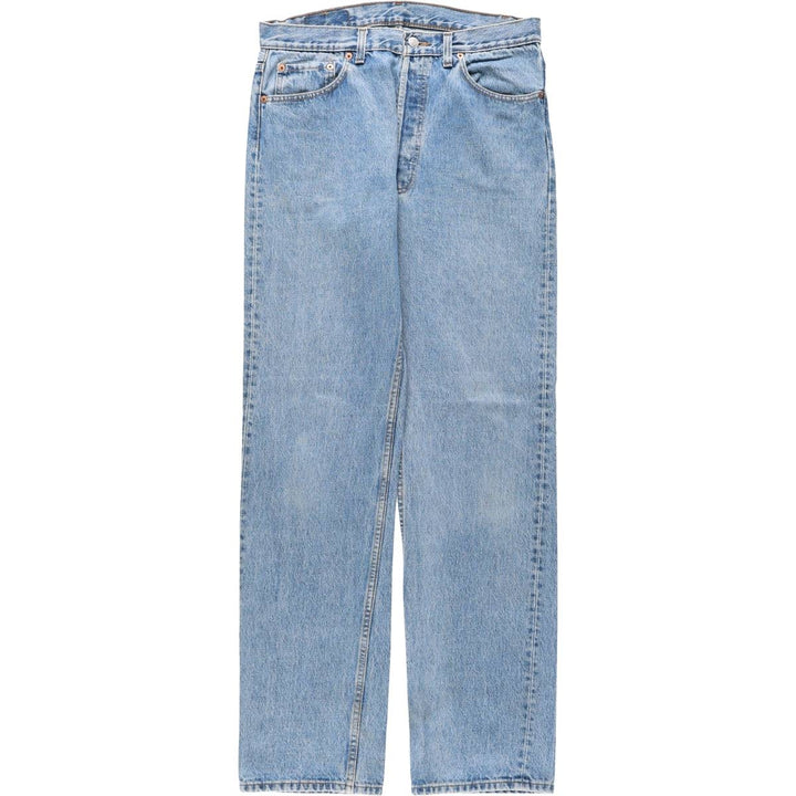 Levi's 501-0191 Straight Denim Pants, Made in USA, Men's Size W34 (approx.) cotton blue type Vintage Second Hand