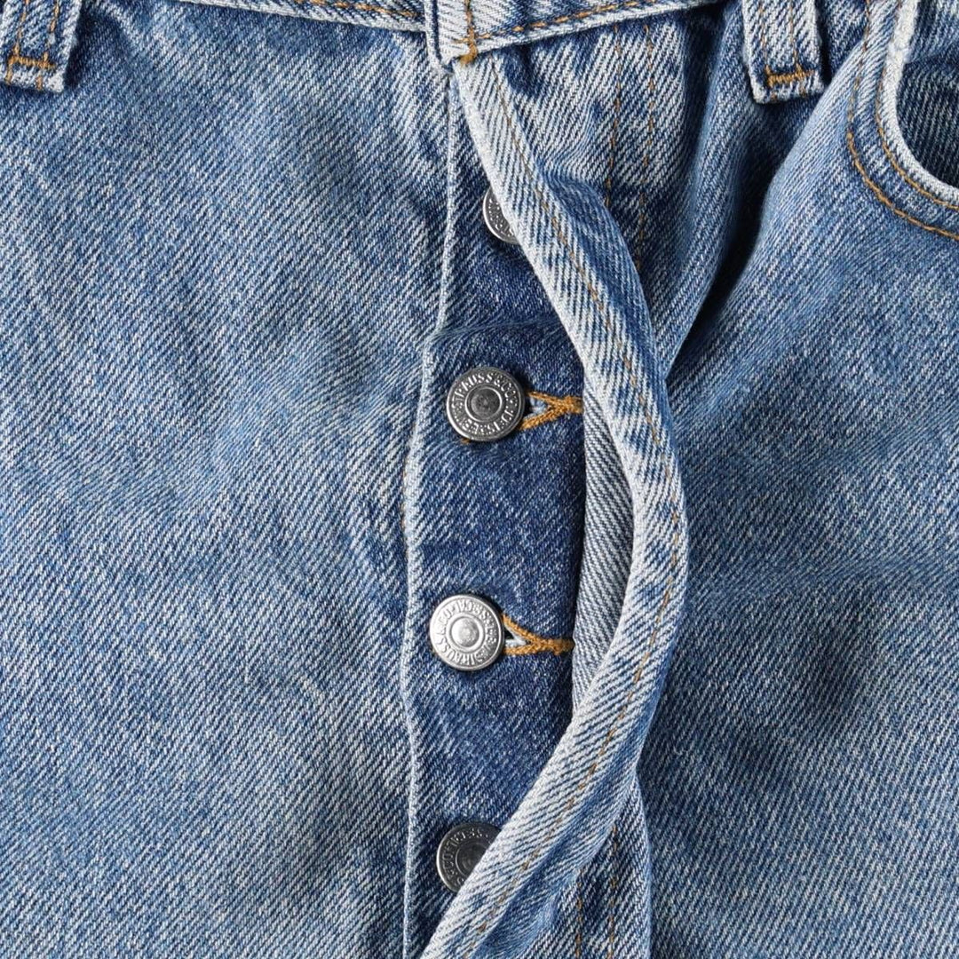 Levi's 501-0191 Straight Denim Pants, Made in USA, Men's Size W34 (approx.) cotton blue type Vintage Second Hand
