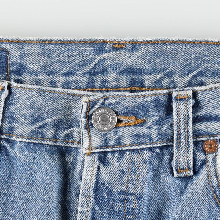 Levi's 501-0191 Straight Denim Pants, Made in USA, Men's Size W34 (approx.) cotton blue type Vintage Second Hand