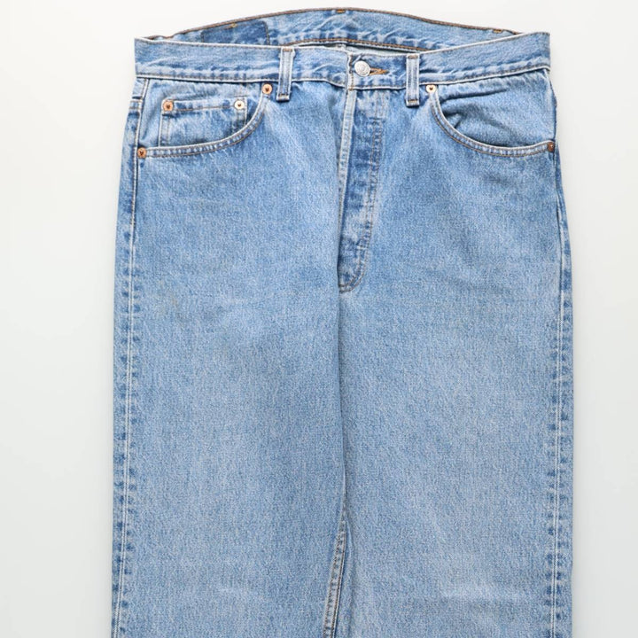 Levi's 501-0191 Straight Denim Pants, Made in USA, Men's Size W34 (approx.) cotton blue type Vintage Second Hand