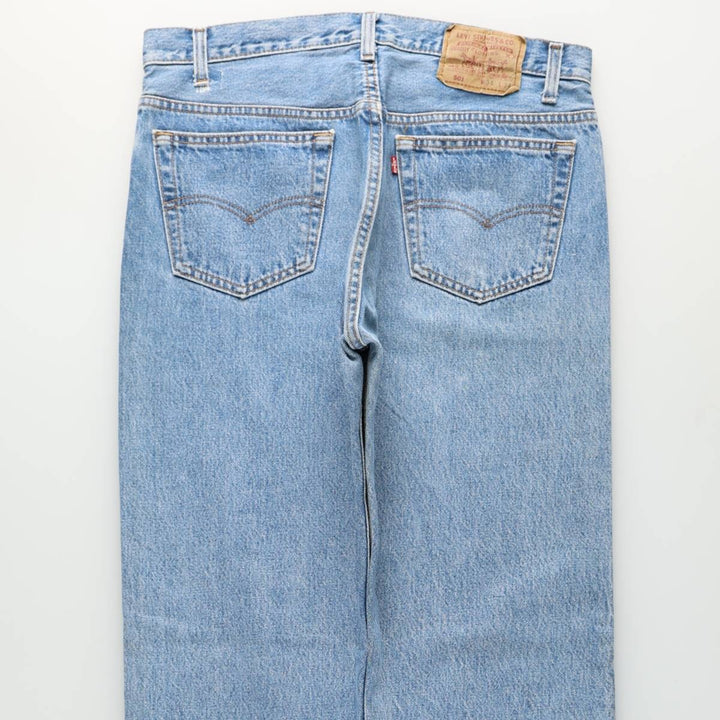 Levi's 501-0191 Straight Denim Pants, Made in USA, Men's Size W34 (approx.) cotton blue type Vintage Second Hand