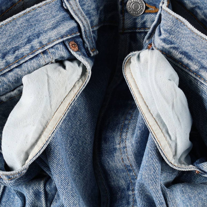 Levi's 501-0191 Straight Denim Pants, Made in USA, Men's Size W34 (approx.) cotton blue type Vintage Second Hand
