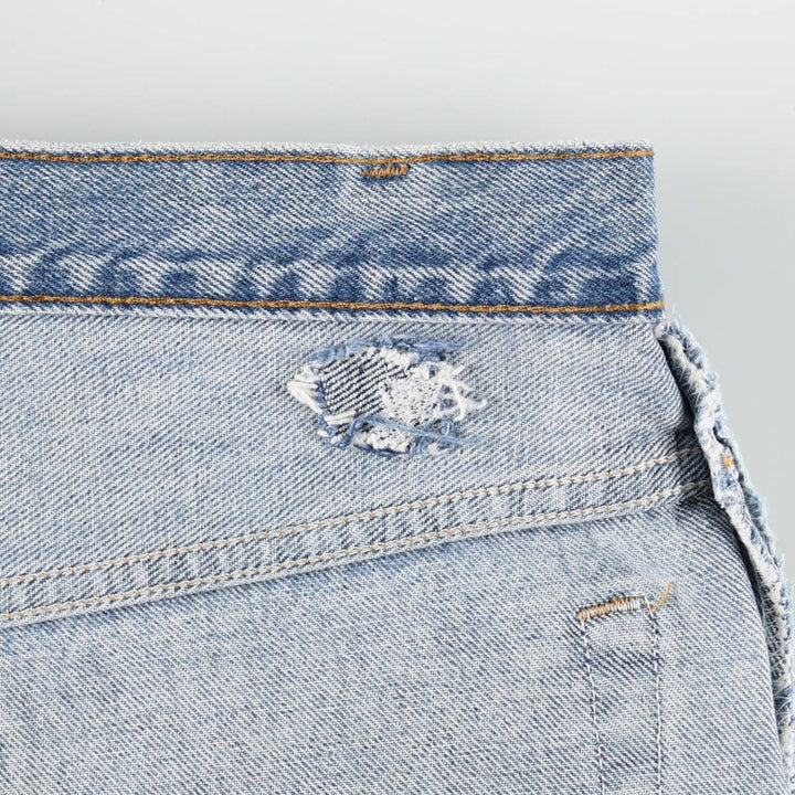 Levi's 501-0191 Straight Denim Pants, Made in USA, Men's Size W34 (approx.) cotton blue type Vintage Second Hand