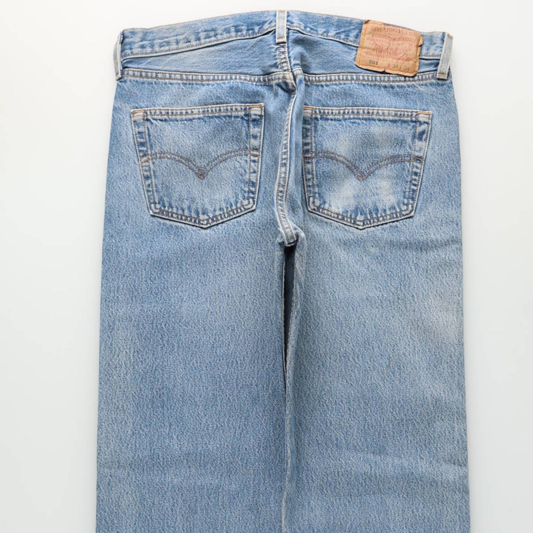 2000'S Levi's 501-0115 Straight Denim Pants, Made in USA, Men's Size W34 (approx.) cotton blue type Vintage Second Hand