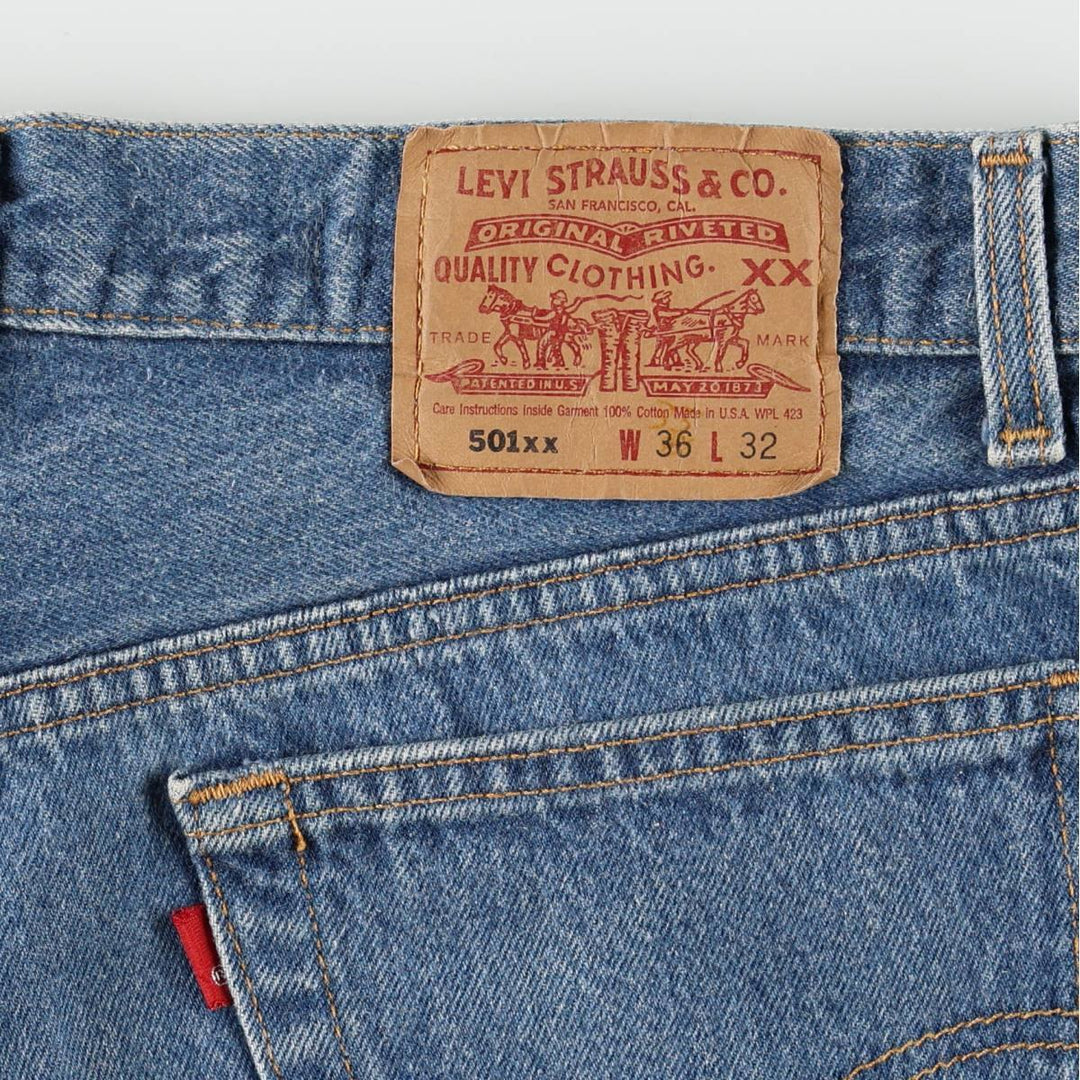 90'S Levi's 501-0000 Straight Denim Pants Made in USA Men's W34 Vintage cotton blue type Vintage Second Hand