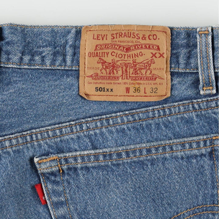 90'S Levi's 501-0000 Straight Denim Pants Made in USA Men's W34 Vintage cotton blue type Vintage Second Hand