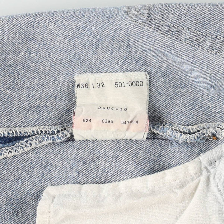 90'S Levi's 501-0000 Straight Denim Pants Made in USA Men's W34 Vintage cotton blue type Vintage Second Hand