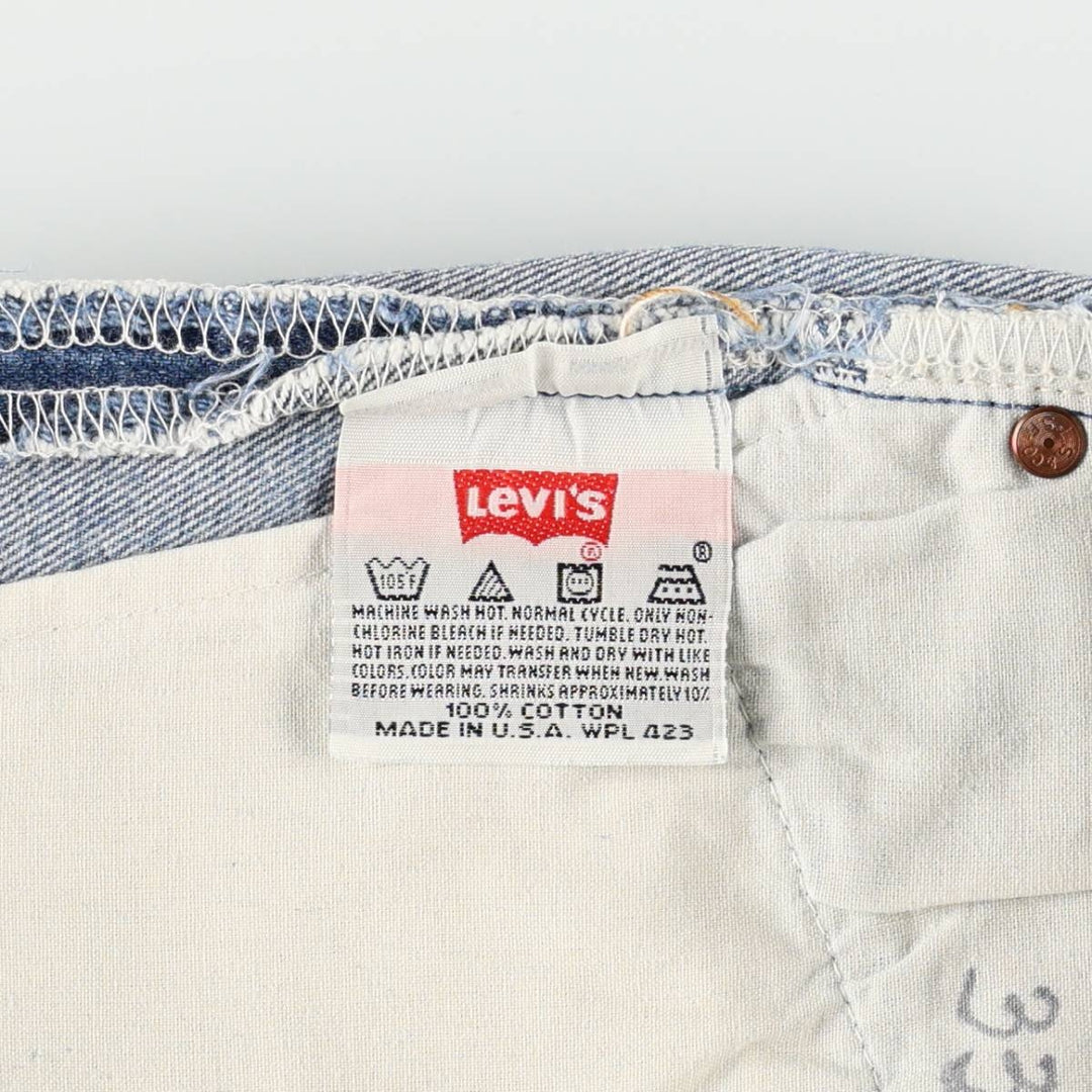 1990'S Levi's 501 0000 Straight Denim Pants, Made in USA, Men's Size W32 (approx.), Vintage cotton blue type Vintage Second Hand