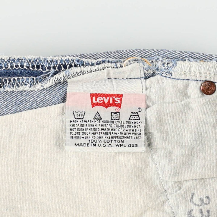 1990'S Levi's 501 0000 Straight Denim Pants, Made in USA, Men's Size W32 (approx.), Vintage cotton blue type Vintage Second Hand