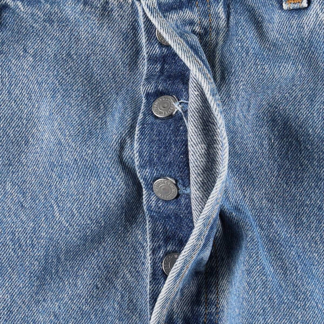 90'S Levi's 501-0193 Straight Denim Pants, Made in USA, Men's, Size 35, Vintage cotton blue type Vintage Second Hand