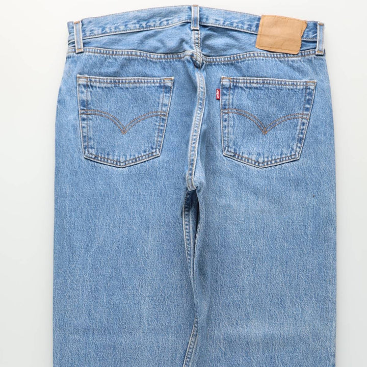90'S Levi's 501-0193 Straight Denim Pants, Made in USA, Men's, Size 35, Vintage cotton blue type Vintage Second Hand