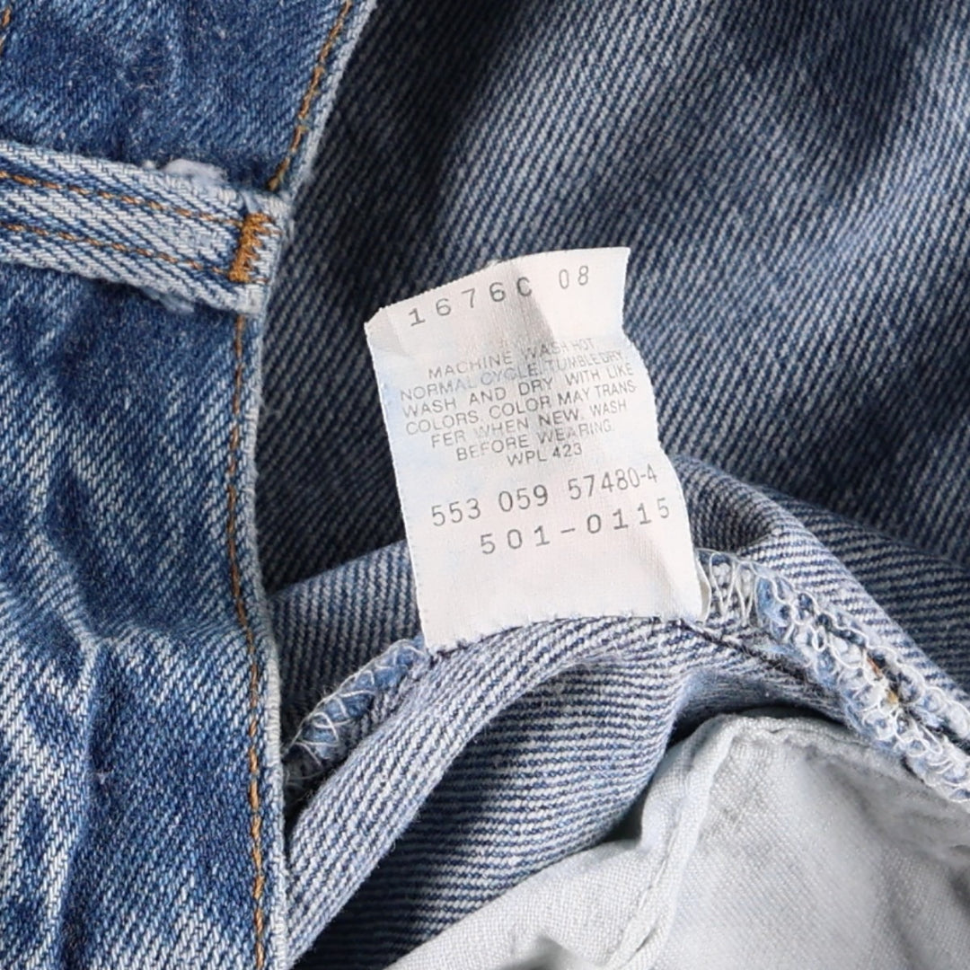90s-00'S Levi's 501-0115 Straight Denim Pants, Made in USA, Men's W35 (approx.), Vintage cotton blue type Vintage Second Hand