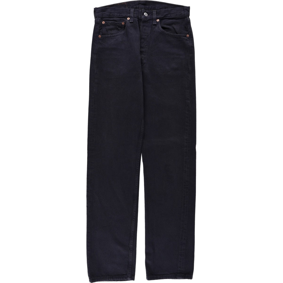1990'S Levi's 501-0163 Black Denim Straight Leg Jeans, Made in USA, Men's Size W30 (approx.), Vintage cotton black type Vintage Second Hand