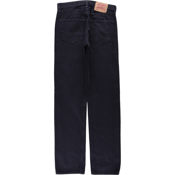 1990'S Levi's 501-0163 Black Denim Straight Leg Jeans, Made in USA, Men's Size W30 (approx.), Vintage cotton black type Vintage Second Hand